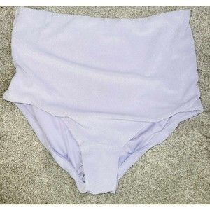 VICTORIA'S SECRET TERRY CLOTH PURPLE HIGH WAIST SWIM BOTTOM~LARGE~NWT~$26.95
